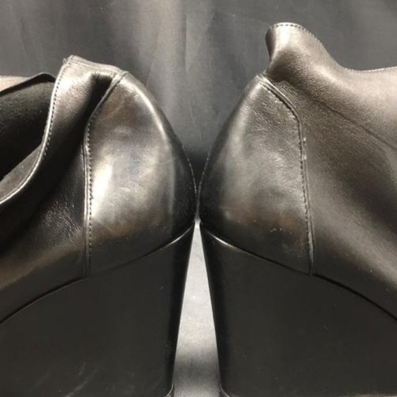 Sigerson Morrison Black Belle By Maxim Boots Wedge - Picture 11 of 12